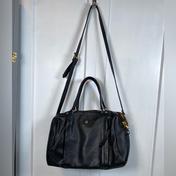 Ora Delphine | Black leather Satchel Bag - Picture 4 of 9